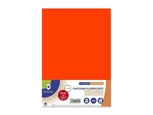 CARTULINA FLUOR A4 -5 Hojas