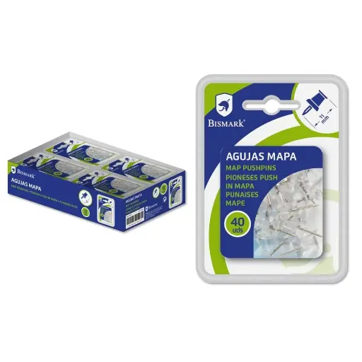 [328075]  BISMARK AGUJAS DE MAPA TRANSP. 40 UDS DOBLE BL 