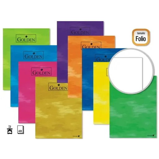 [319602] GOLDEN LIBRETA GRAPADA Fº.50 H.70 GRM LISO