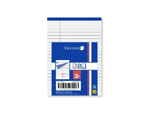 [326053] BLOCK NOTAS A5 50 hojas sin tapa - GOLDEN -