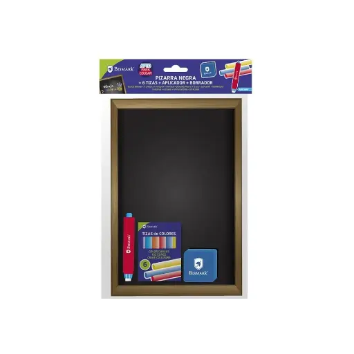 [329363] PIZARRA NEGRA +6 TIZAS + APLICADOR + BORRADOR