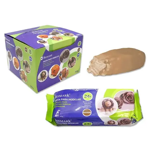 [326821] ARCILLA AL AIRE PARA MODELAR MARRON 500 GR - BISMARK