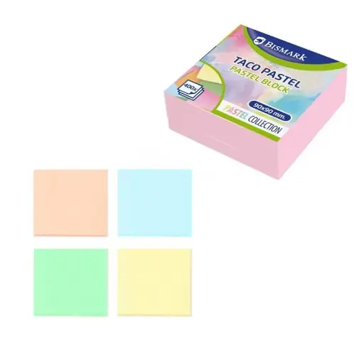 [331724] NOTAS ENCOLADO PASTEL 400 hojas 90x90