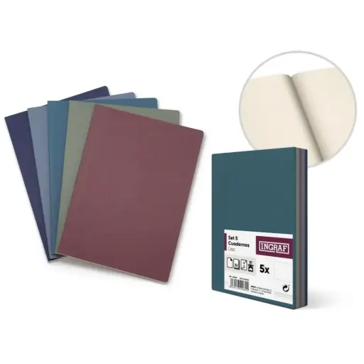 [329089] CUADERNOS KRAFT COLOR 18 x 25mm  32 hojas BL INGRAF