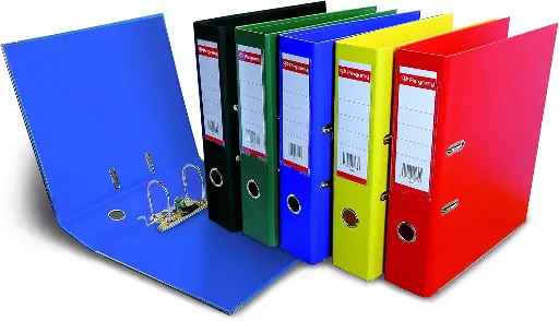 [900457] Archivador carton gofrado, 75 mm, color rojo - PERGAMY -