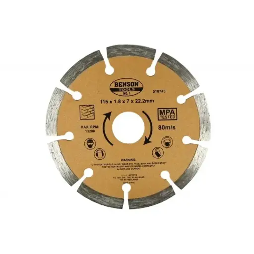 [10743/BS] DISCO DE CORTE DIAMANTE Ø 115MM SEGMENTADO PIEDRA/LADRILLO/HORMIGON