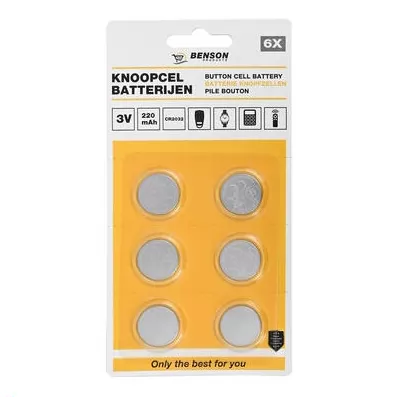 [14450/BS] PILA DE LITIO 3V. CR2032 (PÀCK 6) - BENSON -