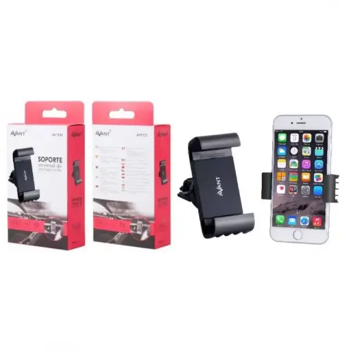  SOPORTE REJILLA VENTILADOR COCHE 360 GRADOS UNIVERSAL PARA SMARTPHONE AVANT 